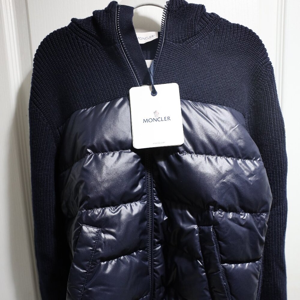 Moncler Wool Zip-Up Hoodie